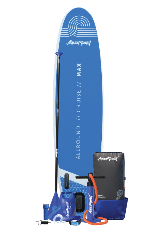 Aquaplanet MAX 10’6“ Inflatable Paddle Board Package - Blue
