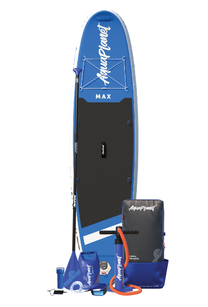 Aquaplanet MAX 10’6“ Inflatable Paddle Board Package - Blue