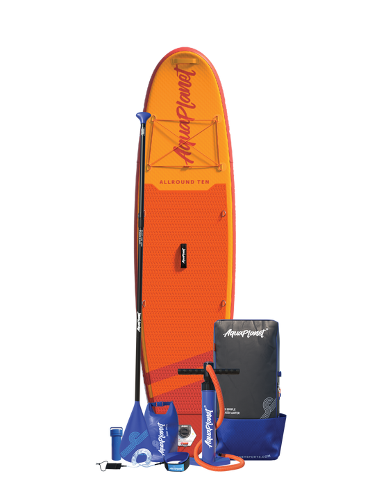 Aquaplanet ALLROUND TEN 10’ Inflatable Paddle Board Package - Orange
