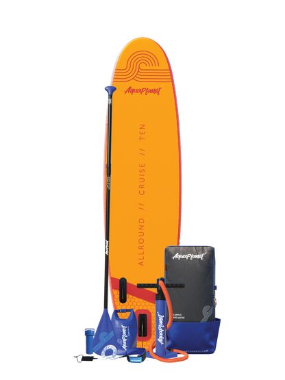 Aquaplanet ALLROUND TEN 10’ Inflatable Paddle Board Package - Orange