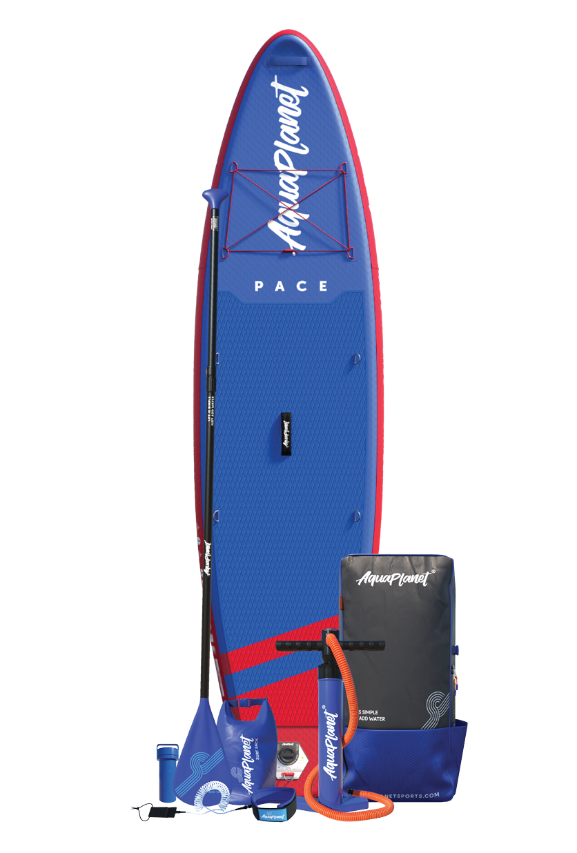 Aquaplanet PACE 10’6” Inflatable Paddle Board Package - Red/Blue