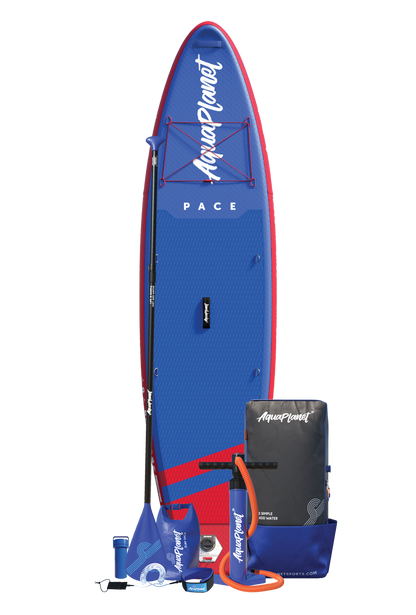 Aquaplanet PACE 10’6” Inflatable Paddle Board Package - Red/Blue