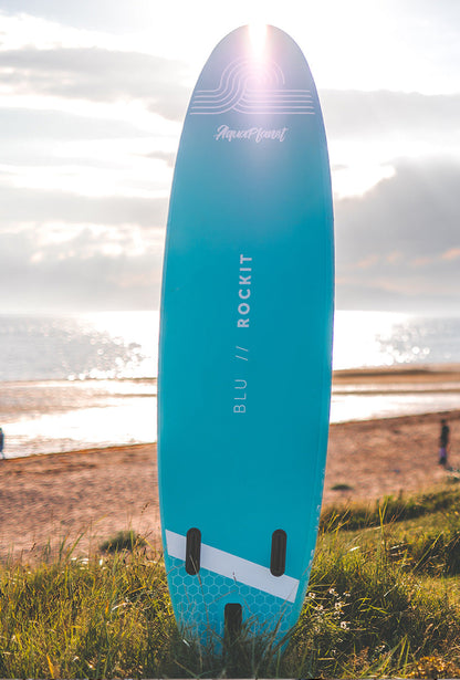 Aquaplanet ROCKIT 10’2" Inflatable Paddle Board/Kayak Package - Blue